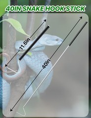 40 Inch Snake Hook Reptile Grabber Telescopic Stainless Steel Catcher Tool Porta