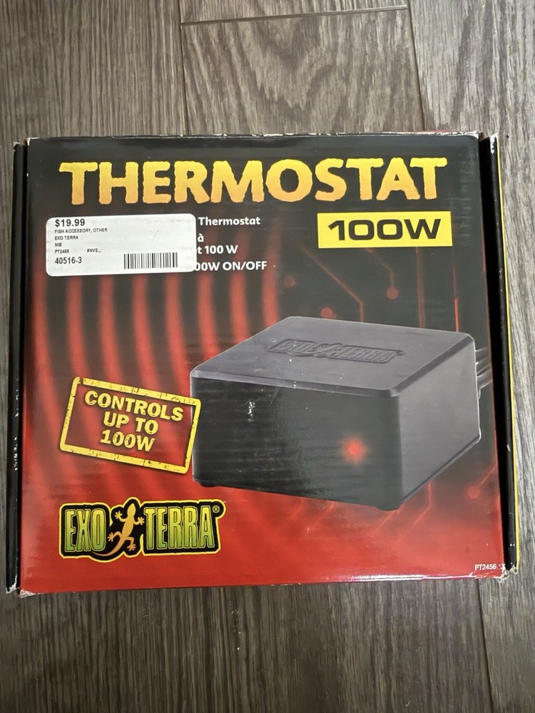 Exo Terra 100W Electronic ON/OFF Thermostat PT2456 for Reptile Enclosures