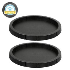 2PCS Reptile Shallow Water Dish Plate Tortoise Food Feeding Bowl Small Pet Gift