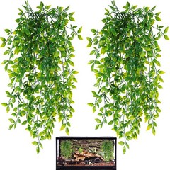 HERCOCCI Reptile Plants, 2 Pack Terrarium Hanging Plants Vines 2