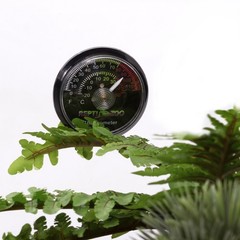 Reptile Terrarium Thermometer Dial Gauge Green Red White