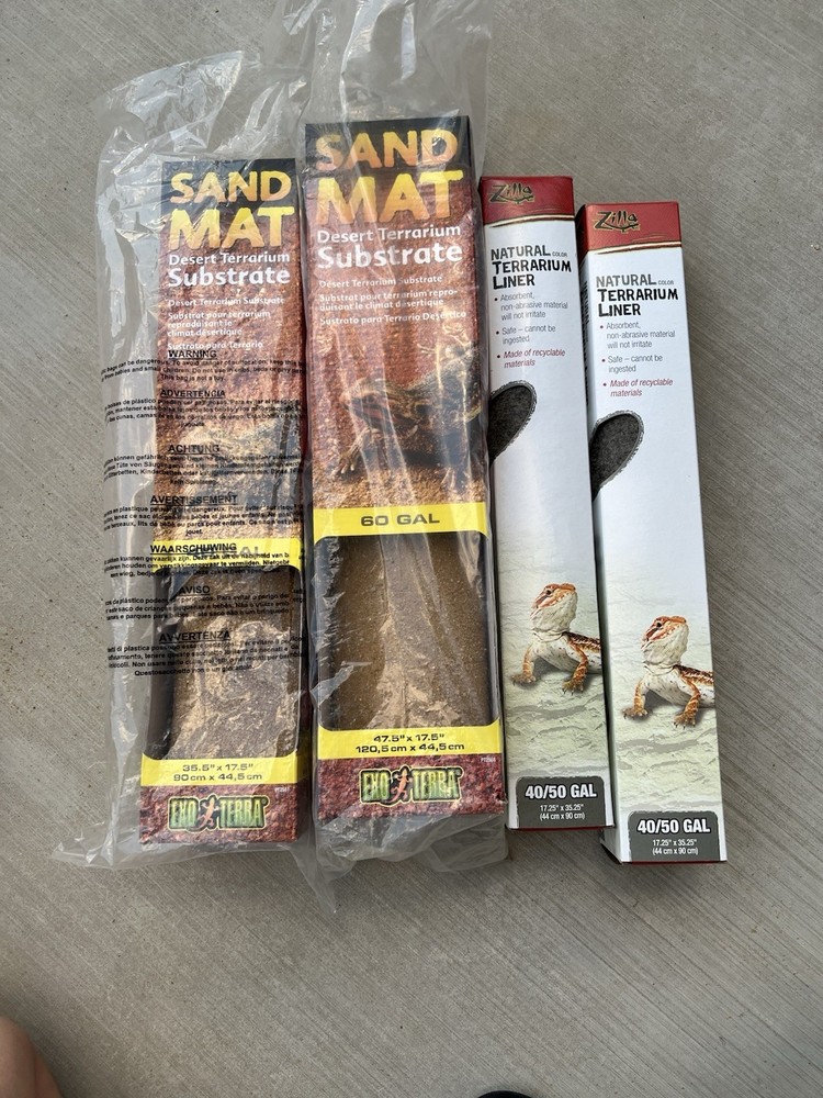 Terrarium Sand Mat (1)40 Gallon (1)60 Gallon (2) 40 Gallon Terrarium Liner New