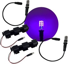 2 Kits Blacklight LED Special Effects Lights for 4 Piece Set,