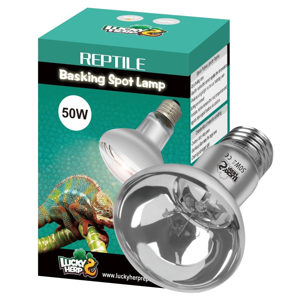 Heat Lamp Bulbs, UVA Intense Basking Spot Light Reptile Heat Lamp(Clear) 50W,…