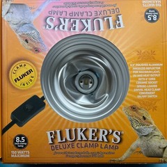 Fluker’s Deluxe Clamp Lamp with Switch for Reptiles 8.5″ 150W Tested Works Dents