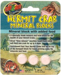 Zoo Med Hermit Crab Mineral Block with added Food Supplement – 4 Pack