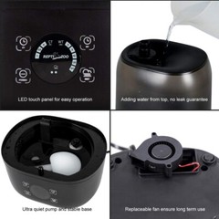 REPTI ZOO 4L Reptile Fogger Mister Tank, Terrariums Digital Tank Timing Black