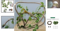 Eco-Friendly 8FT Reptile Vines – Durable, Waterproof Habitat Decor with Leaves