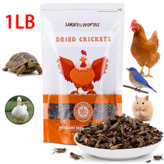 1LB Dried Crickets Food for Bearded Dragons, Wild Birds, Chicken, Fish, Reptiles