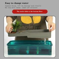 Amphibian Terrarium Tank Habitat for Pet Turtles Hermit Crabs Tortoise