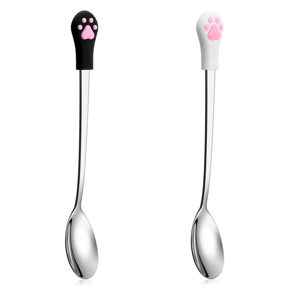2 PCS Stainless Steel Dog Cat Food Scoop, Metal Pet Spoons for Wet Food, Cute…