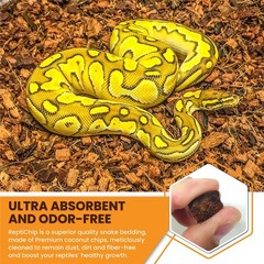 ReptiChip Reptile Substrate Coconut Chip Bedding 72 Quart Compressed Organic …