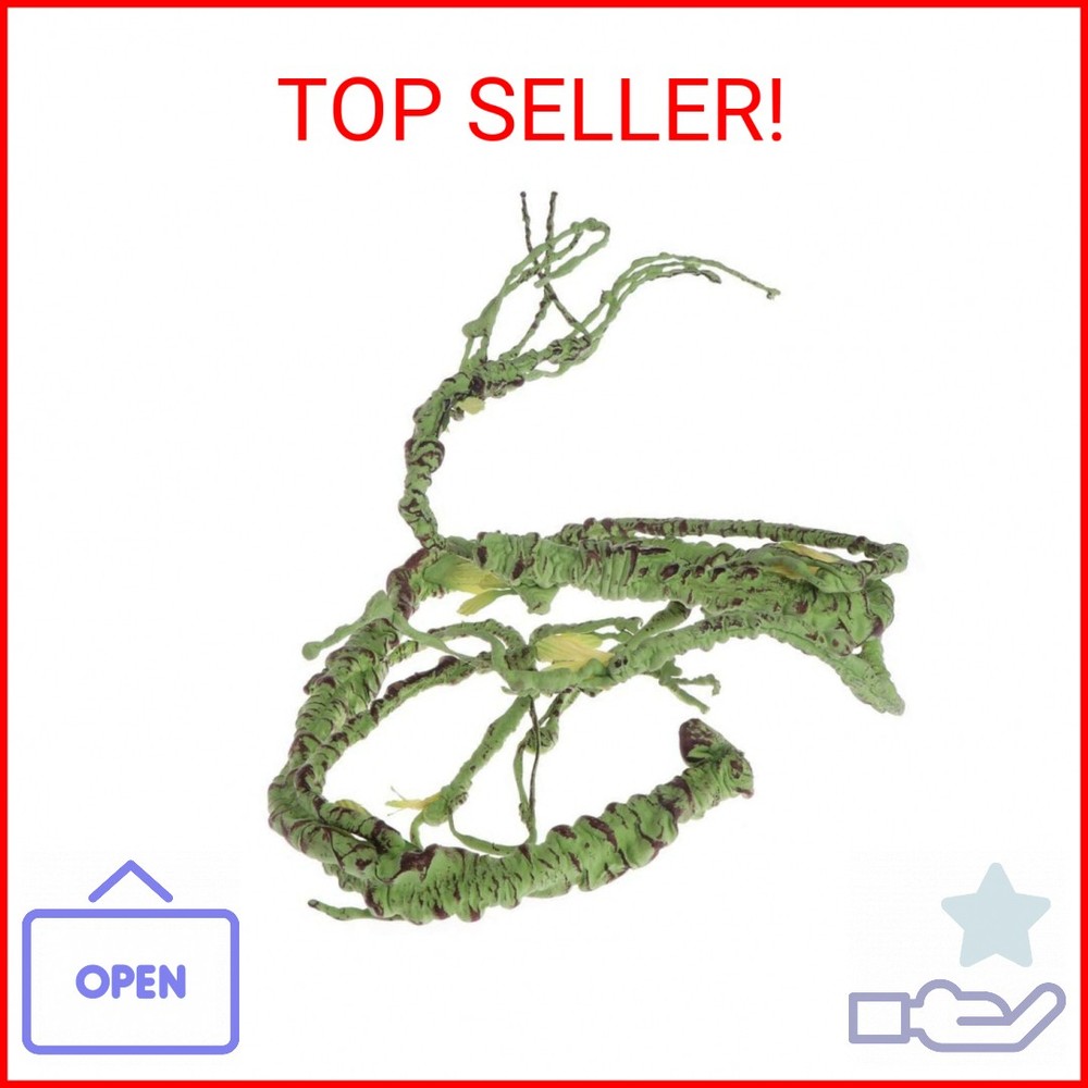 PINVNBY Flexible Bend-A-Branch Jungle Vines Pet Habitat Decor Reptile Plants Ter