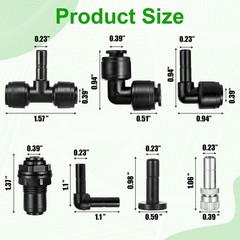 13 Pack 1/4″ Dual-Head Reptile Mister System Reptile Mister Nozzle Kit,360 De…
