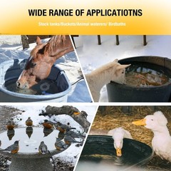 250W Chicken Water Heater, Submersible Bucket Heater Deicer for 5 Gallon, Hea…