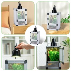 Hybrid Reptile Cage Chameleon Ventilated PVC Tank with Acrylic & Mesh Doors