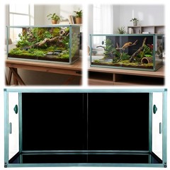 Reptile Enclosure 120 Gallon Large Reptile Terrarium Habitat Tank, 48″x24″x24″