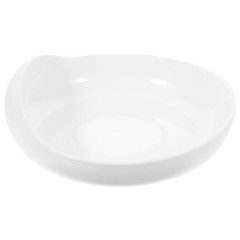 White Self Feeding Bowl For Elderly Practical Base Design