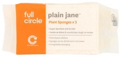 Full Circle 100% Plant-Based Cellulose Sponges – Pack of 3 – Plastic