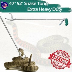 47″52″Extra Heavy Duty Reptile Snake Tongs Grabber Rattle Snake Catcher Wide Jaw