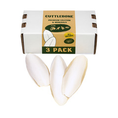 Cuttlebone 3-Pack Natural Calcium Supplement Isopods Birds Reptiles Small Pets
