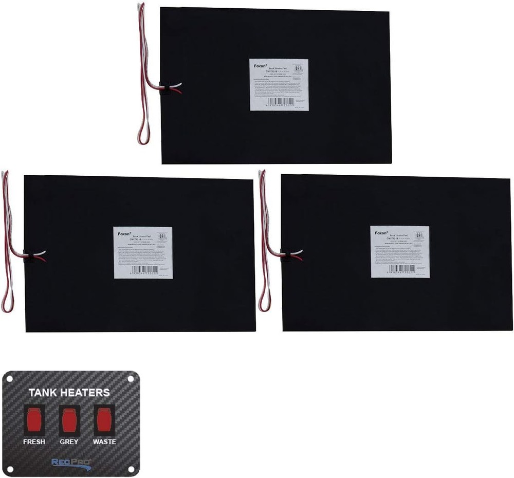 RecPro RV Tank Heater Pad 12×18 3 Pads 50 Gal