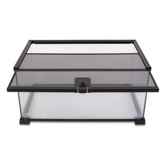 REPTI ZOO 10 Gallon Reptile Tank Glass Natural Cages 20″ x 12″ x 10″, RAK08