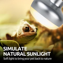 REPTI ZOO Reptile Heat Lamp Bulb and UVB 10.0 Reptile Light Combo P… Fast Ship