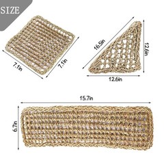 Hammock for Bearded Dragons,Lizard Lounger Reptile Natural Seagrass Habitat D…