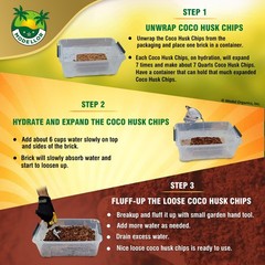 Premium Super Washed, Clean, Coco Chips, 2 Bricks (2.2 lb.) yields 14 Qts. of…