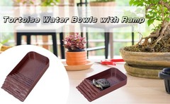 Reptile Bathing Pool Tortoise Feeding Dish Reptile Water Dish