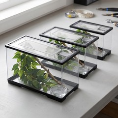 Plastic Reptile Terrarium for Amphibious Habitats & Breeding