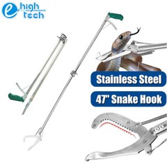 47″ Foldable Wide Jaw Snake Tongs Stick Reptile Rattlesnake Catcher Grabber Tool