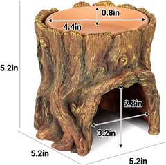 Naturalistic Leopard Gecko Hide Cave – Safe Resin Design with Clay Water Basin