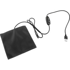 Black Carbon Fiber USB Heating Pad for Small Pets Durable Heated Cushion