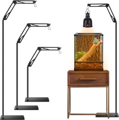 Reptile Lamp Stand Light 15.7inch to 74.3inch with 360 degrees Adjustable Swing