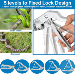 Snake Grabber Tool, 69″ Snake Tongs Long Handle for Rattlesnake Reptile Tongs He