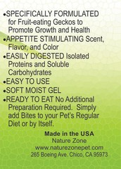 Nature Zone Gecko Bites Soft Moist Food 9 Ounce Passion Fruit Flavor