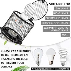 Retractable Reptile Heat Lamp Holder – Anti-Scald Lampshade for Snakes, Lizards,