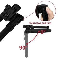 360 Degrees Swive Adjustable Bipod with Quick Detach Lever, Six Adjustable He…