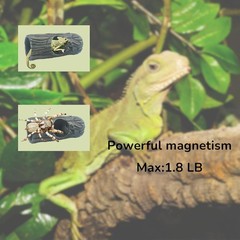 Magnetic Reptile Hide Cave,Resin Hollow Tree Trunk Hideout Crested Gecko Lizard