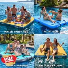 AWSUM Floating Dock Brown/Blue 5’x6′