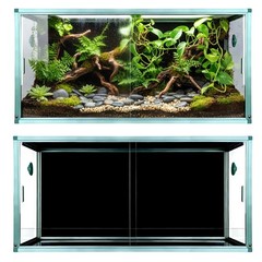 Reptile Enclosure 120 Gallon Large Reptile Terrarium Habitat Tank, 48″x24″x24″