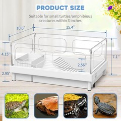 Small Turtle Tank Kit(Tank+Light+Filter) Acrylic Turtle Tank Starter Kit