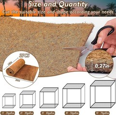 3 Rolls Reptile Mat, 18 x 36 inches Natural Coconut Fiber Liner Mat Flooring …