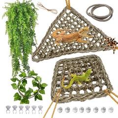 Brown Bearded Dragon Hammock Lizard Lounger Reptile 16.5 x 12.6 Inch