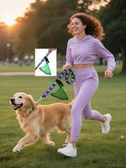 Dog Poop Bag Holder for Leash, 2-Pack Hands-Free Waste Bag Carrier & Dispense…