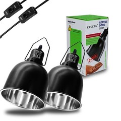 5.5-Inch Reptile Heat Lamp Fixture (2 Packs) Dual-Switch Reptile Light Fixtur…