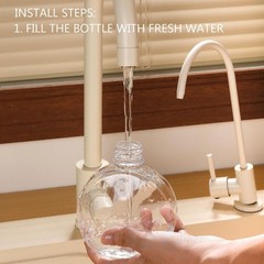 Reptile Water Feeder,Gecko Bearded Dragon Automatic Water Dispenser 12 Oz Amp…