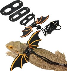Adjustable Bearded Dragon Leash Harness,3 Size Pack Leather Wings Safty Walki…